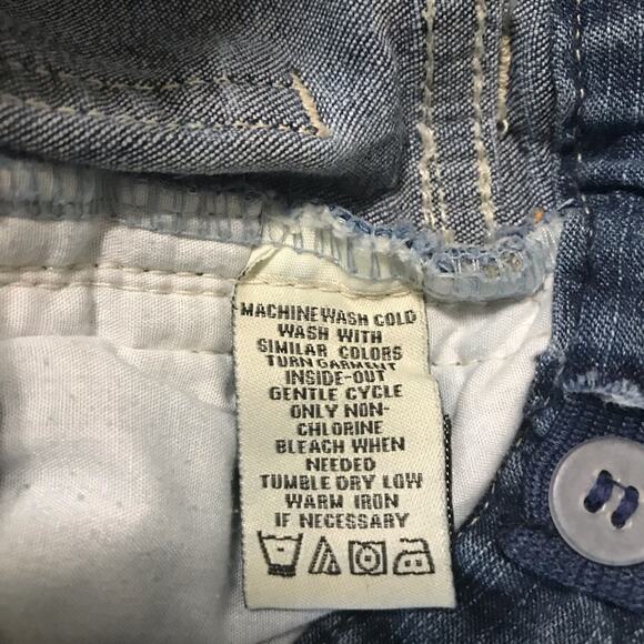 Baby Guess Pink Floral Ribbon & Embroidery Blue Jean Capris - 18M - Picture 10 of 11